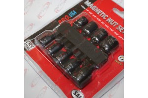 New 9pc 1/4" Quick Change Shaft Shank SAE Magnetic Nut Setter Set